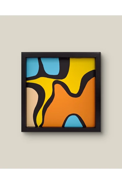 Feoly Art Modern Soyut 3’lü Tablo Seti – El Boyaması – 22x22 Ev Dekorasyon Tablosu – MDF Üzeri Akrilik - 7