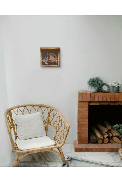 Feoly Art Modern Soyut Tablo – El Boyaması – 22x22 Ev Dekorasyon Tablosu – MDF Üzeri Akrilik - 7