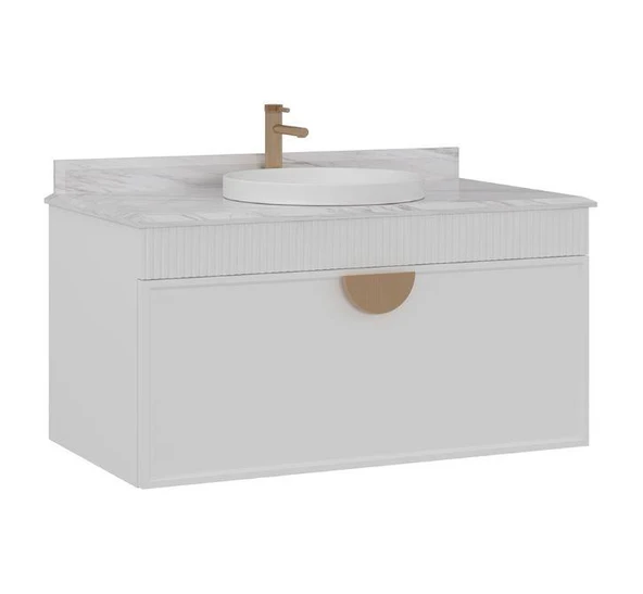 Orka Molino 100 cm Beyaz Banyo Dolabı Takımı - Resim 2