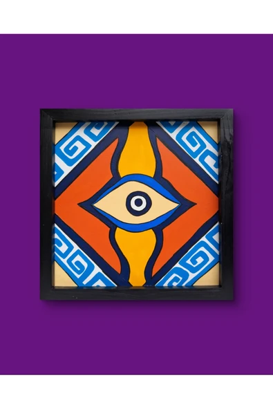 Feoly Art Modern Soyut Tablo – El Boyaması – 22x22 Ev Dekorasyon Tablosu – MDF Üzeri Akrilik - 2