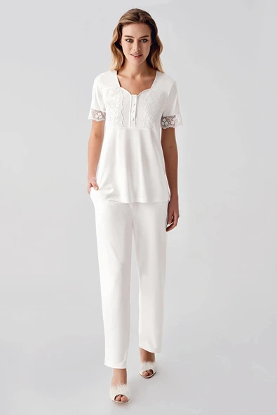 MDB Freshness 321 Kadın Sabahlıklı Pijama Takımı - Resim 2