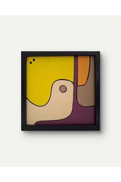 Feoly Art Modern Soyut 3`lü Tablo – El Boyaması – 22x22 Ev Dekorasyon Tablosu – MDF Üzeri Akrilik - 6