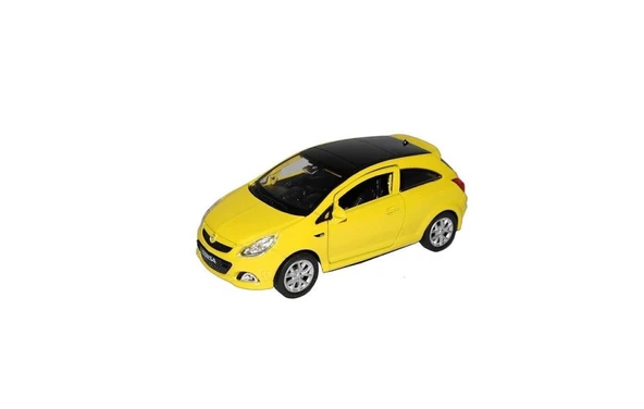 Welly Opel Corsa OPC 3 Kapılı Sarı 1/36 Model Araba - Resim 2