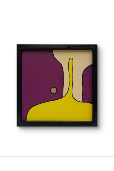 Feoly Art Modern Soyut Tablo – El Boyaması – 22x22 Ev Dekorasyon Tablosu – MDF Üzeri Akrilik - 4