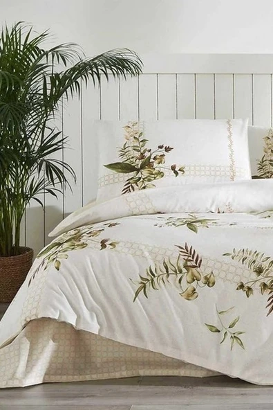 Özdilek Nev Forest Ivy Krem Çift Kişilik Nevresim Takımı - 2