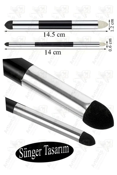 Pastel Dağıtıcı Gölgelendirme Kalemi 2 Li 1 Paket Sünger Keçe Eskiz Karakalem Kaynaştırma Kalemi Dağıtıcı Kalem - Resim 2