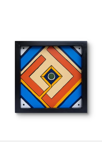 Feoly Art Modern Soyut Tablo – El Boyaması – 22x22 Ev Dekorasyon Tablosu – MDF Üzeri Akrilik - 3