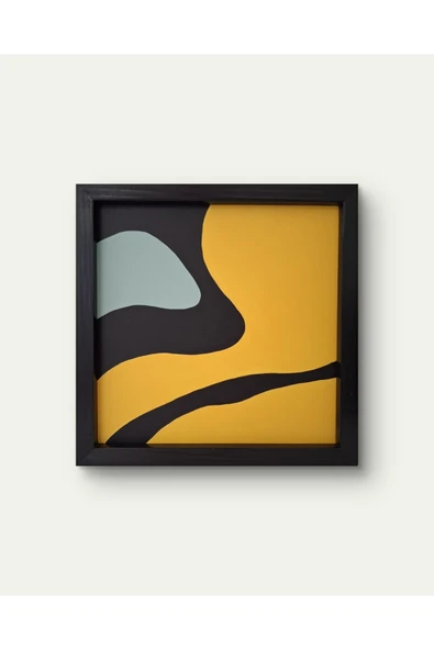 Feoly Art Modern Soyut 3`lü Tablo – El Boyaması – 22x22 Ev Dekorasyon Tablosu – MDF Üzeri Akrilik - 8