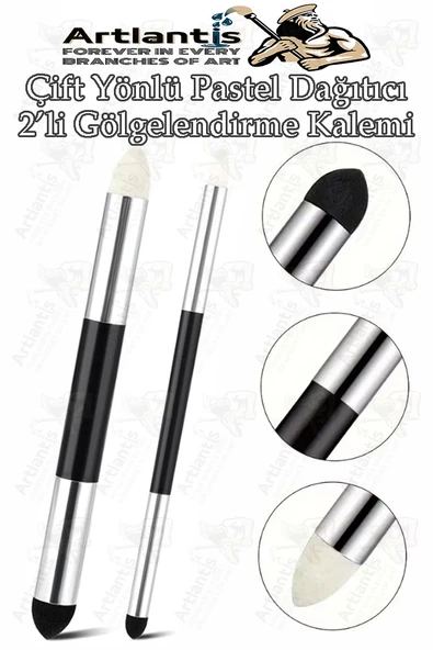 Pastel Dağıtıcı Gölgelendirme Kalemi 2 Li 1 Paket Sünger Keçe Eskiz Karakalem Kaynaştırma Kalemi Dağıtıcı Kalem ürün görseli