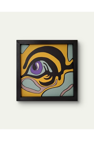 Feoly Art Modern Soyut 3`lü Tablo – El Boyaması – 22x22 Ev Dekorasyon Tablosu – MDF Üzeri Akrilik - 6