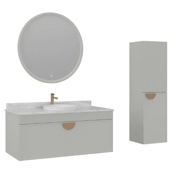 Orka Molino 120 cm Kaşmir Banyo Dolabı Takımı ve Boy Dolabı ürün görseli