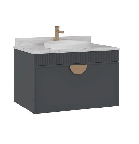 Orka Molino 80 cm Antrasit Banyo Dolabı Alt Modül ve Lavabo ürün görseli