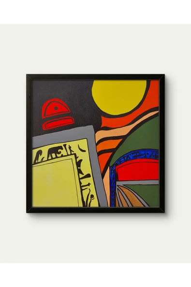 Feoly Art Modern Soyut 4’lü Tablo Seti – El Boyaması – 22x22 Ev Dekorasyon Tablosu – MDF Üzeri Akrilik - 4