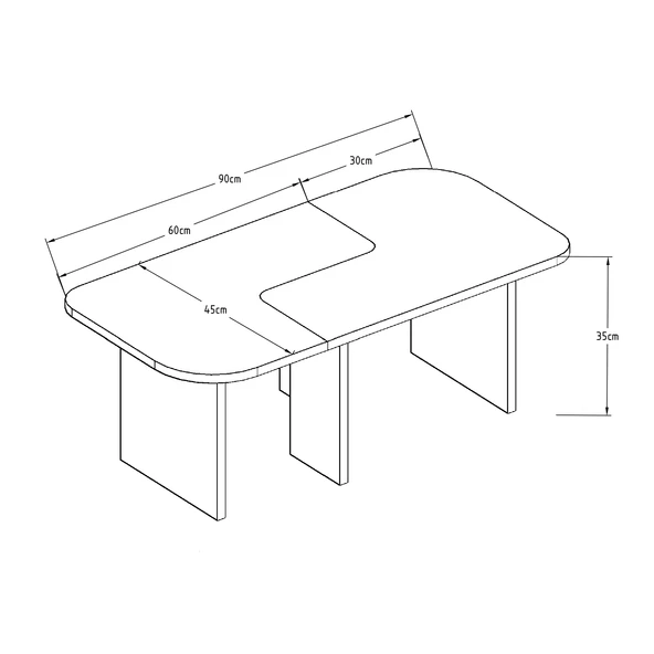 Iris Modüler Orta Sehpa – Modern Tasarım, Çok Amaçlı Kullanım Sehpa - 5