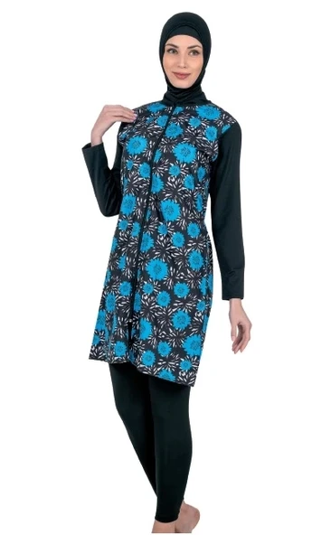 MDB Fantasy 3121 Bayan Desenli Tesettür Mayo ürün görseli