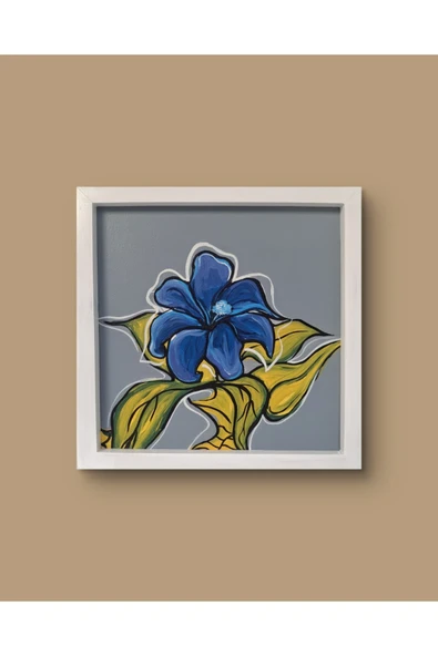 Feoly Art Modern Soyut Tablo – El Boyaması – 22x22 Ev Dekorasyon Tablosu – MDF Üzeri Akrilik - 5