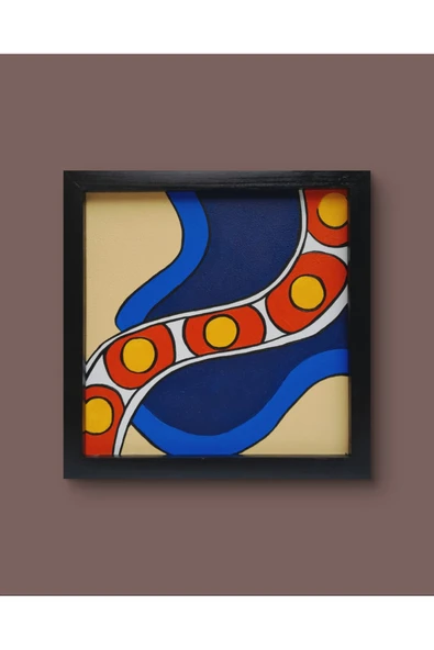 Feoly Art Modern Soyut Tablo – El Boyaması – 22x22 Ev Dekorasyon Tablosu – MDF Üzeri Akrilik - 2