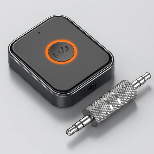 Kablosuz Bluetooth 5.3 Jack Aux Araç Ses Aktarım Kiti Adaptörü Bluetooth Dönüştürücü - 4