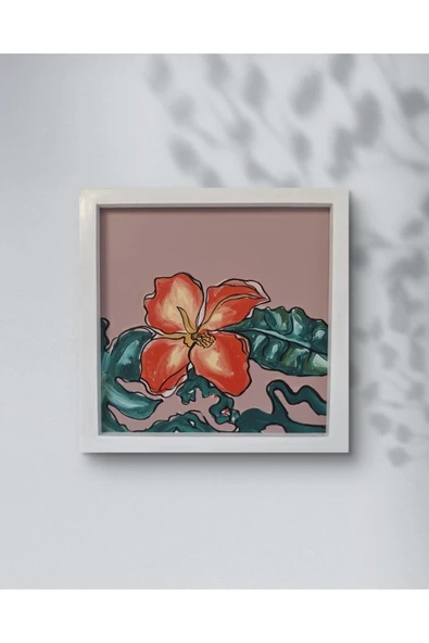 Feoly Art Modern Soyut Tablo – El Boyaması – 22x22 Ev Dekorasyon Tablosu – MDF Üzeri Akrilik