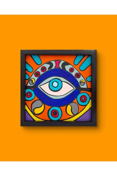 Feoly Art Modern Soyut Tablo – El Boyaması – 22x22 Ev Dekorasyon Tablosu – MDF Üzeri Akrilik - 5