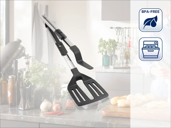 Leifheit 2'si 1 Arada Maşalı Paslanmaz Çelik - Resim 2