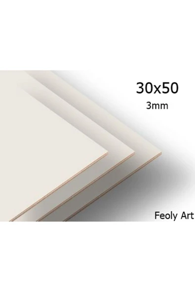Feoly Art 3 mm 30x50 MDF Plaka (4 ADET) - Hobi, Maket, Ahşap El Sanatları İçin Uygun (4`lü Paket) - 2