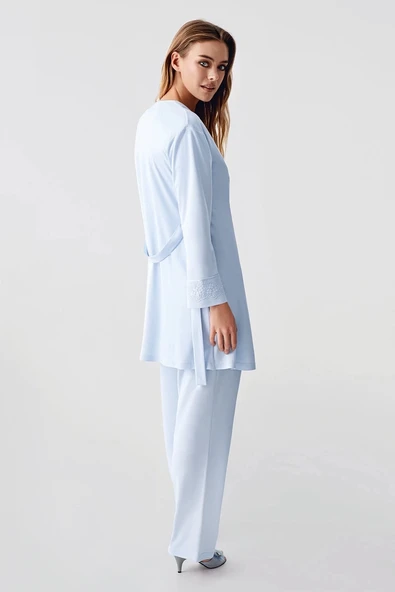 MDB Freshness 321 Kadın Sabahlıklı Pijama Takımı - Resim 3