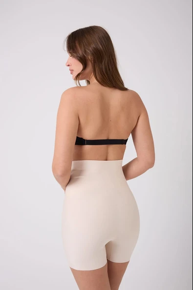 MDB Freshness 1007 Lazer Kesim Silikonlu Yüksek Bel Şort Korse - Resim 2