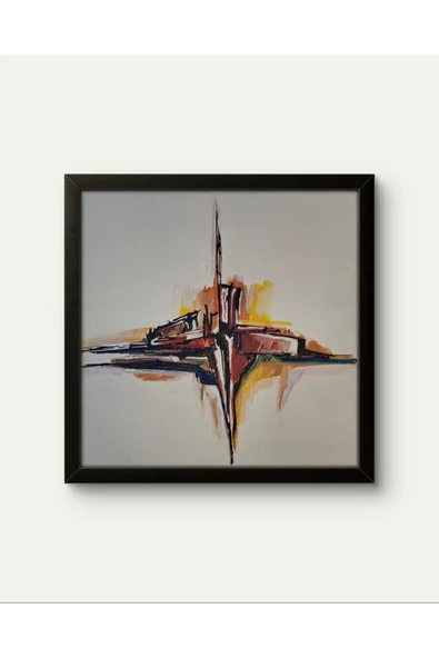 Feoly Art Modern Soyut Tablo – El Boyaması – 22x22 Ev Dekorasyon Tablosu – MDF Üzeri Akrilik