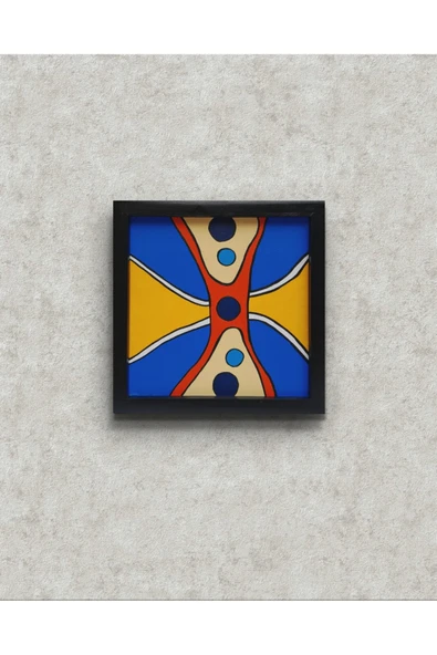 Feoly Art Modern Soyut Tablo – El Boyaması – 22x22 Ev Dekorasyon Tablosu – MDF Üzeri Akrilik