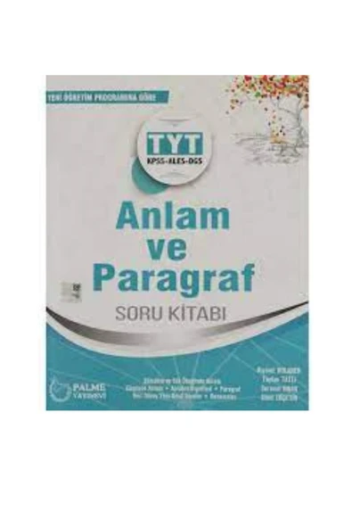 Palme TYT AYT Anlam ve Paragraf Soru Kitabı ürün görseli