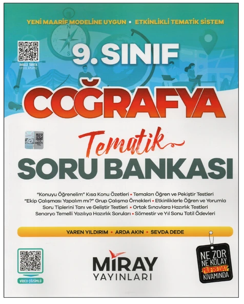 Miray 9. Sınıf Coğrafya Tematik Soru Bankası