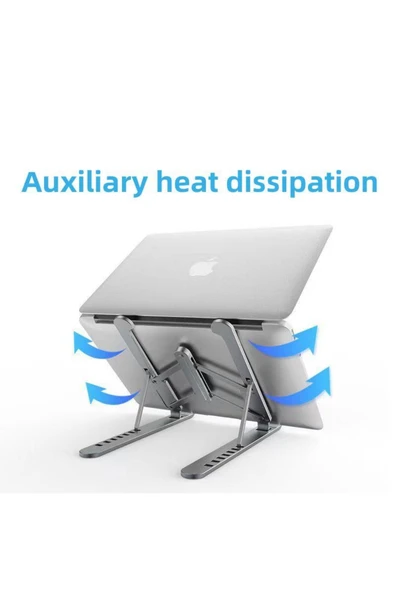 NACTUMU Katlanabilir ve Taşınabilir Ayarlanabilir Plastik Dizüstü Laptop Sehpası, Yükseltici Destek Tabanı - 5