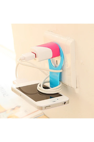 NACTUMU Telefon ve Tablet Tutucu, Universal Mobil Şarj Priz Askısı Stand - 2