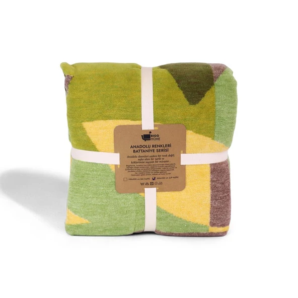Bigghome Botanik  Çift Kişilik Battaniye 200 x 220 cm ürün görseli