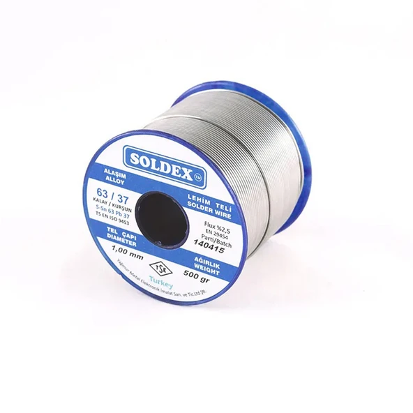 63-37 Lehim Teli 500 Gr 1 mm - Sn:63 - Pb:37 ürün görseli