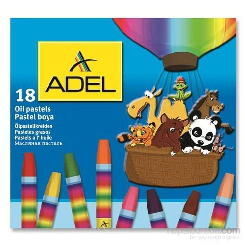 Adel Karton Kutu Pastel Boya 18 Renk (4280857000) ürün görseli