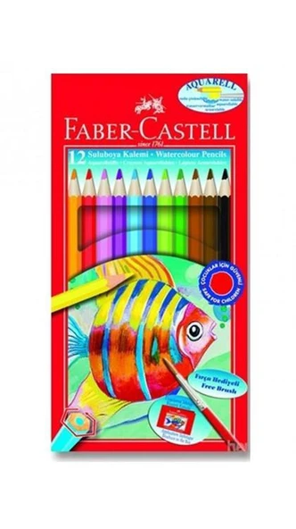 Faber-Castell Karton Kutu Aquarell Boya Kalemi 12 Renk ürün görseli