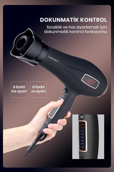 GOLDMASTER REVO GM-7194 SAÇ KURUTMA MAKİNESİ - 4