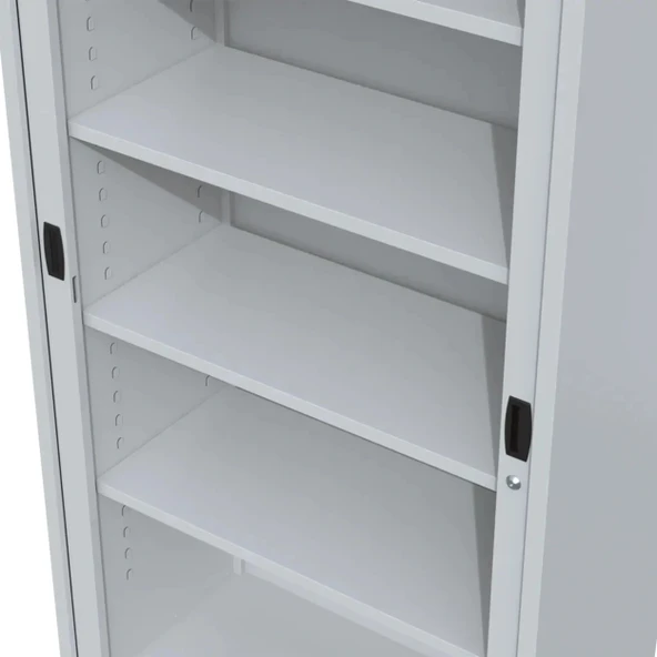 Sürgülü Kapaklı Metal Ayakkabılık – Geniş Raflı Kiler & Arşiv Dolabı - Resim 7