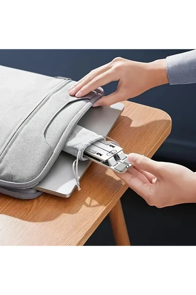 NACTUMU Ayarlanabilir Dizüstü Laptop Yükseltici, Katlanabilir ve Taşınabilir Destek Tabanı - 4
