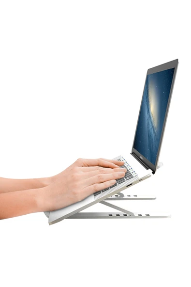 NACTUMU Katlanabilir ve Taşınabilir Ayarlanabilir Plastik Dizüstü Laptop Sehpası, Yükseltici Destek Tabanı - 2