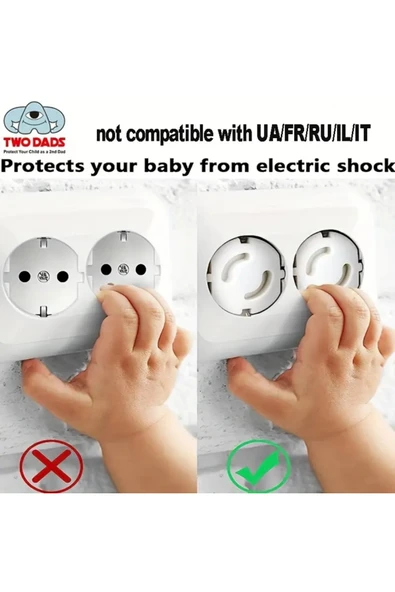 NACTUMU Bebek ve Çocuk Güvenliği İçin Priz Koruma Kapağı, 6 Adet Priz Kapatıcı ve Muhafazası - 6