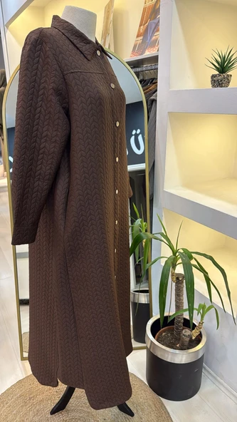 İnvee 7039 kahve  Çıtçıtlı Kap - Resim 3