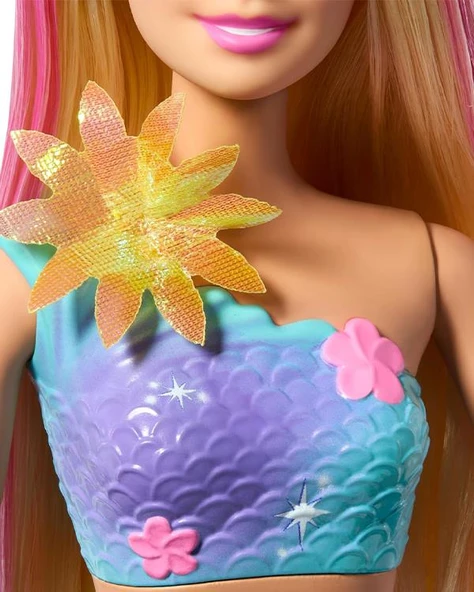 Barbie Büyülü Çiçekler Deniz Kızı Bebeği JDM72 - Resim 6