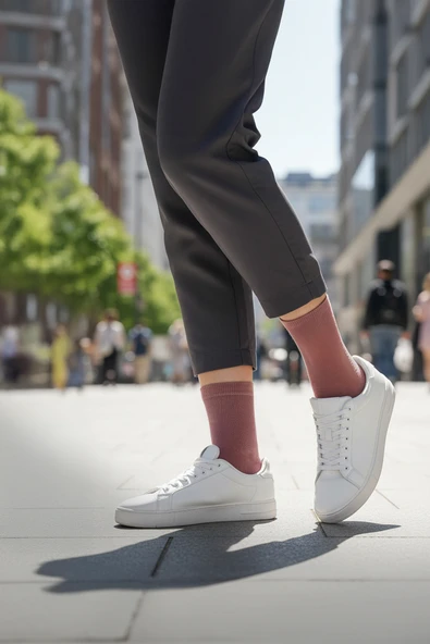 Nisanca %100 Pamuk Birinci Kalite Penye Çorap Seti -Kadın 5'li Çorap Seti - 5