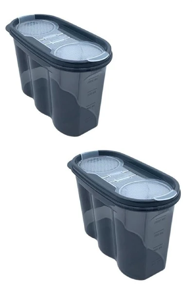 NACTUMU Erzak Saklama Kabı, 2 Kapaklı ve Ölçekli 1,2 Litre Kapasiteli - Resim 8