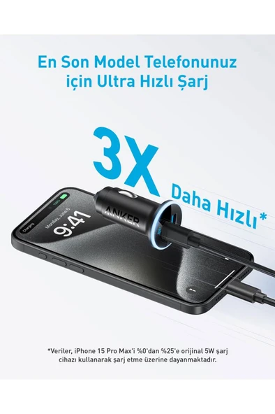 Anker 323 A2735 52.5 W Hızlı Araç Şarj Aleti - 5
