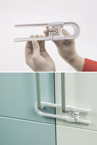 NACTUMU Bebek ve Çocuk Çekmece Koruma, Raylı Dolap Emniyet Kilidi Güvenlik Sistemi - Resim 2