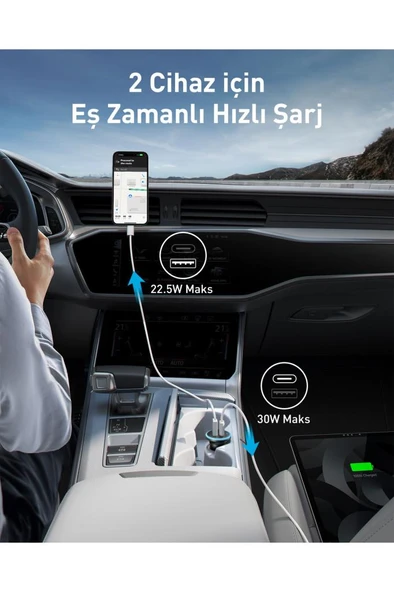 Anker 323 A2735 52.5 W Hızlı Araç Şarj Aleti - 4